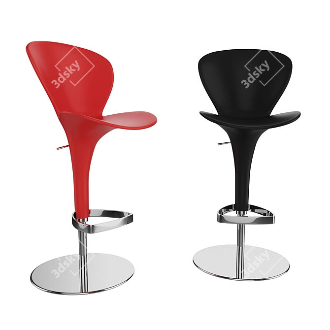 Sleek and Stylish Oslo Stool 3D model image 1