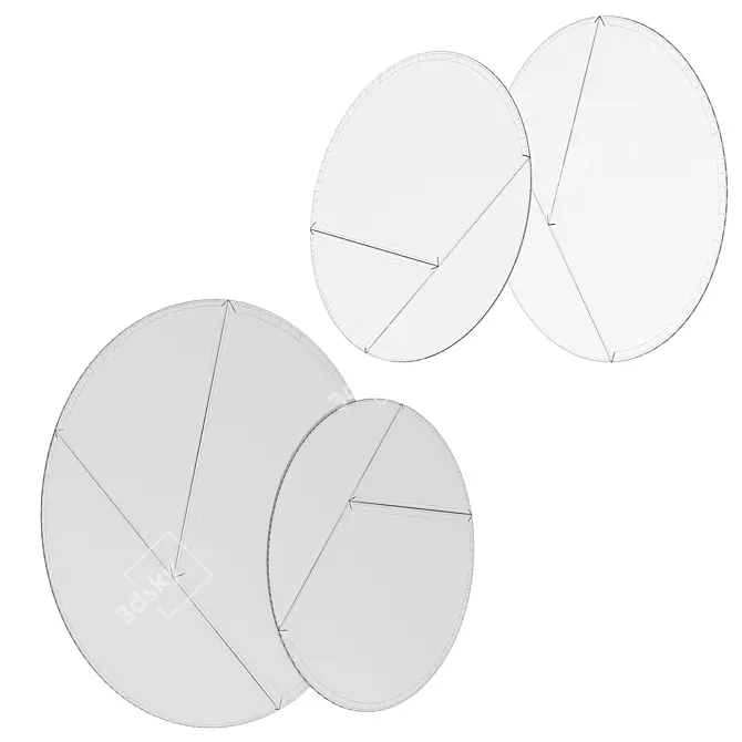 Unique Round Wall Mirror by Reflections Copenhagen 3D model image 2