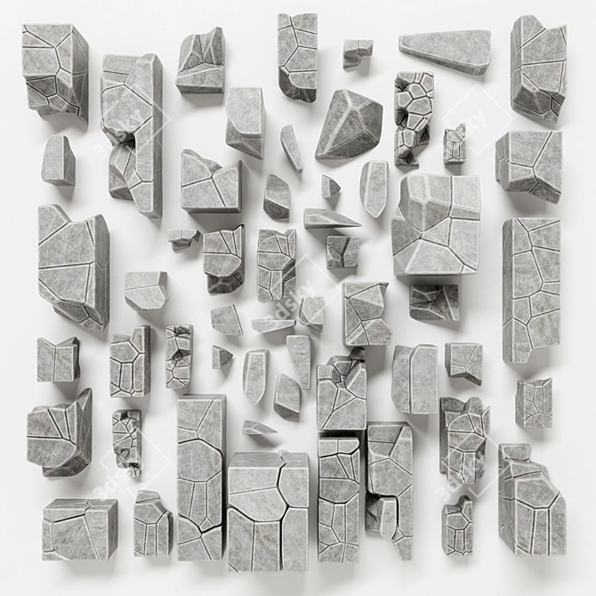 Stone Splinter Decor - High Quality 3D Model 3D model image 3