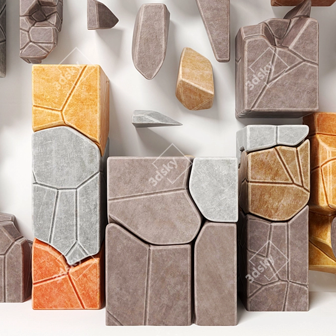 Stone Splinter Decor - High Quality 3D Model 3D model image 4