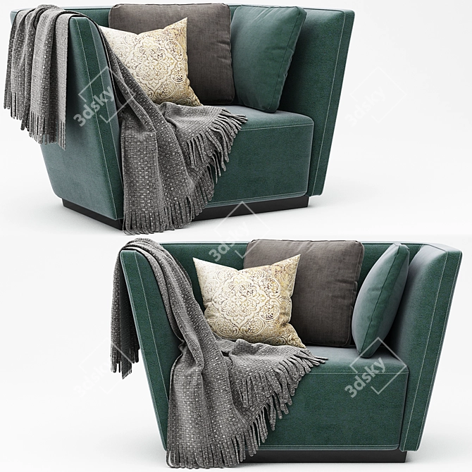 Sleek Modern Arm Chair: High-quality Design 3D model image 3