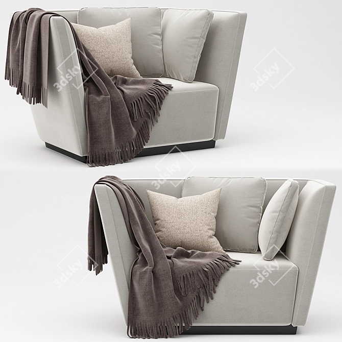 Sleek Modern Arm Chair: High-quality Design 3D model image 4