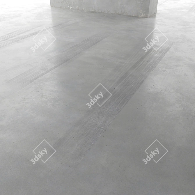 Parking Concrete Floor: High-Quality Material & Textures 3D model image 1
