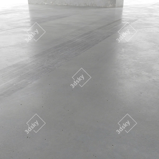 Parking Concrete Floor: High-Quality Material & Textures 3D model image 3