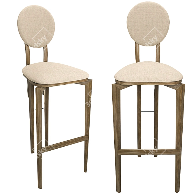 Circus Bar Stool: Ergonomic Design 3D model image 1