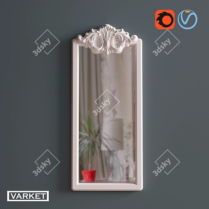 Corona№12 Wall Mirror: Elegant Interior Design 3D model image 3