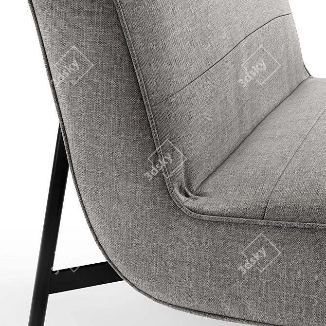 Retro Chic Armchair - La Redoute Rafa 3D model image 8