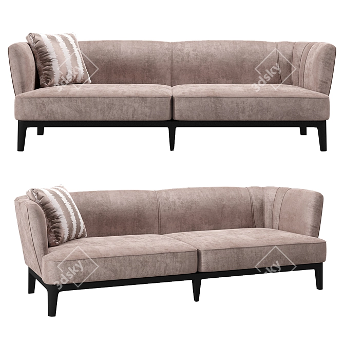 Grilli Kipling Italian Sofa: Stylish and Comfortable 3D model image 1