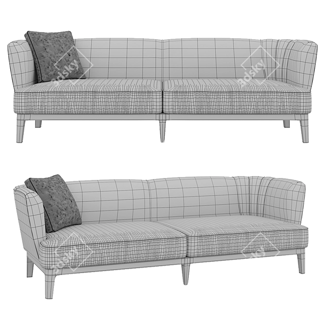 Grilli Kipling Italian Sofa: Stylish and Comfortable 3D model image 2