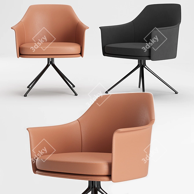 Poliform Stanford Bridge Chair: Sleek and Stylish Seating 3D model image 1