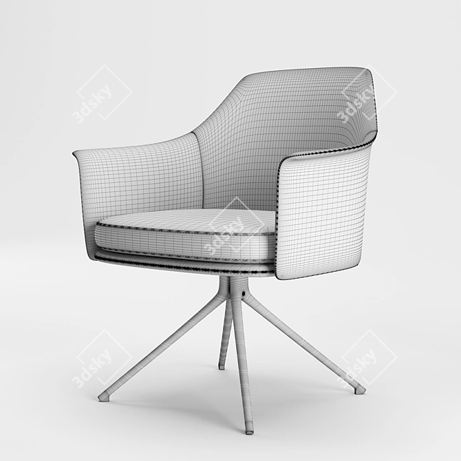 Poliform Stanford Bridge Chair: Sleek and Stylish Seating 3D model image 2