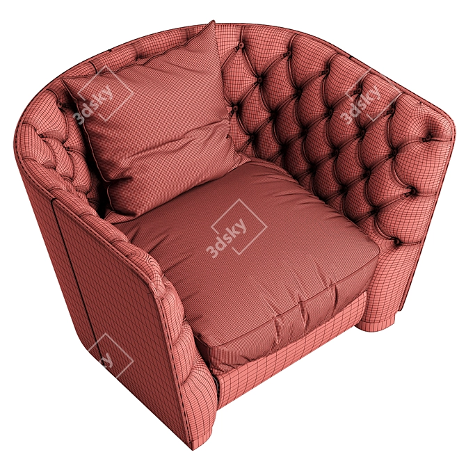 Elegant Royce Furman Armchair 3D model image 5