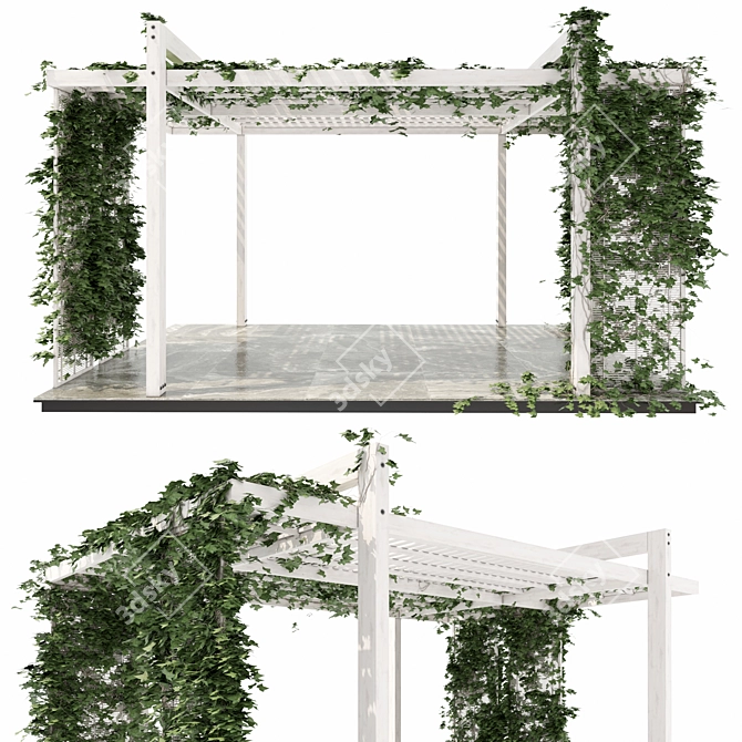 Versatile Pergola 3D Model 3D model image 1