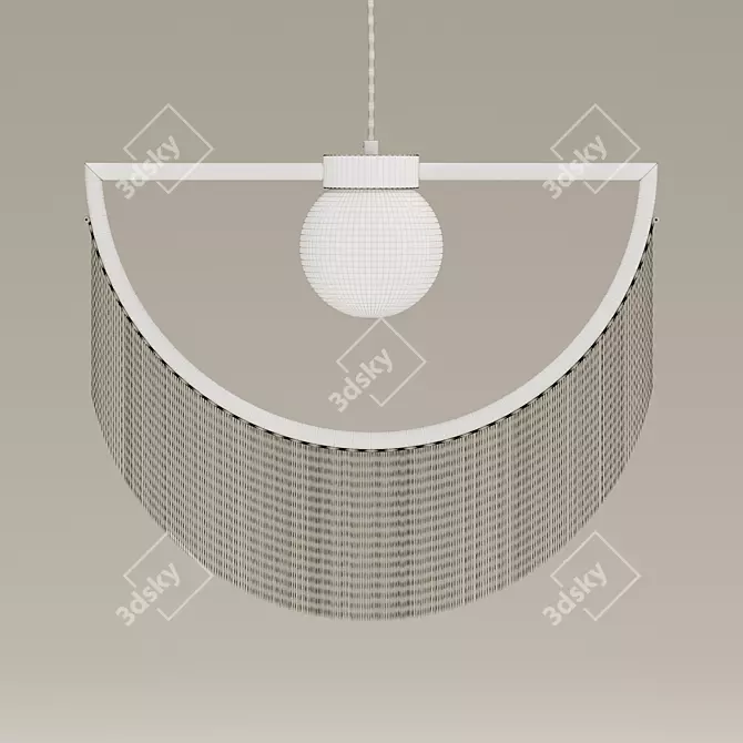 WINK Houtique Pendant Lights - Stylish Textile & Metal Finishes 3D model image 2
