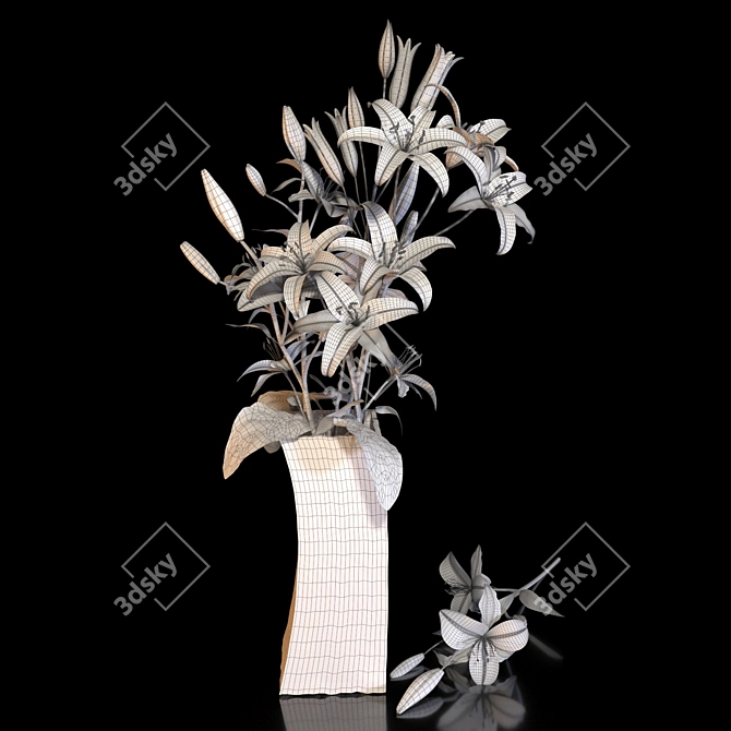 Ethereal Lilium Blossom 3D model image 3