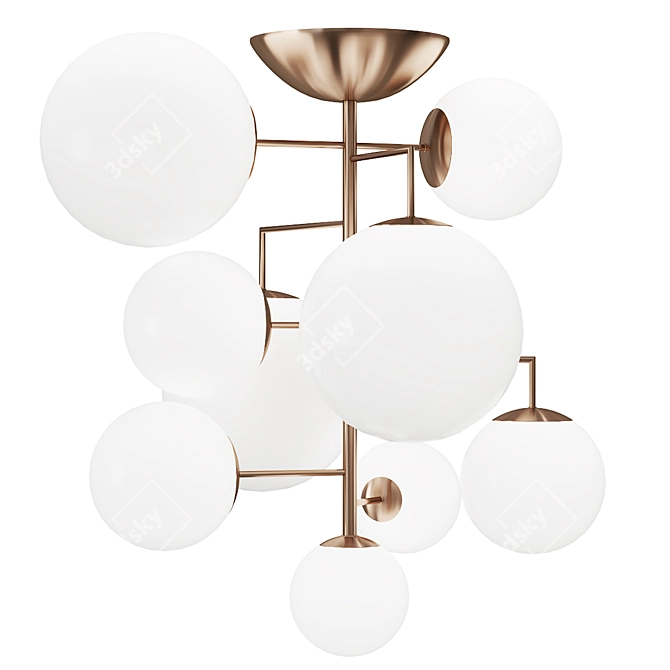 Artemis Frosted Chandelier: Elegant Lighting Statement 3D model image 1