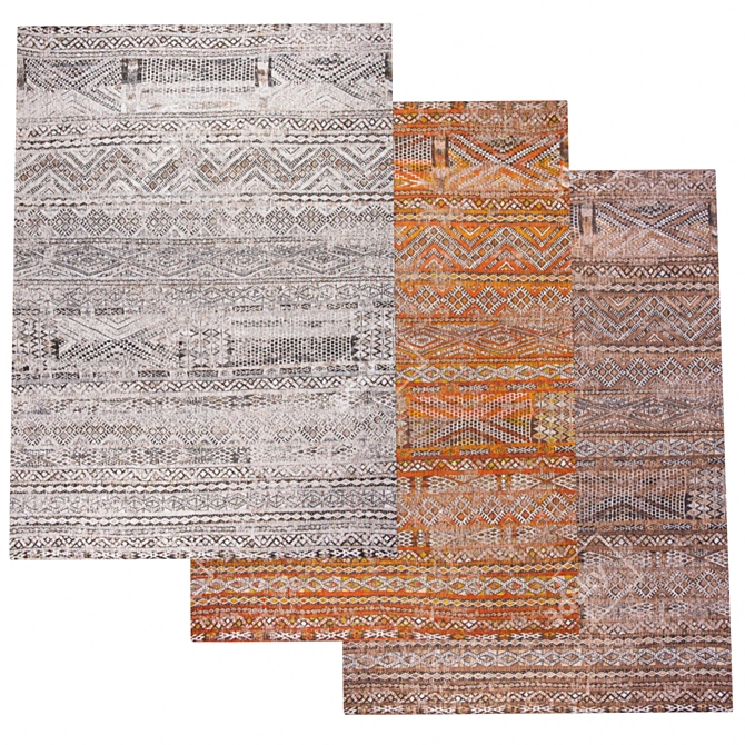 Antiquarian Kilim Collection: Carpets by Louis de Poortere 3D model image 2