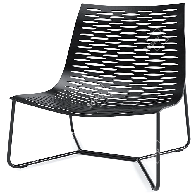 Sleek Modloft York Lounge Chair 3D model image 1