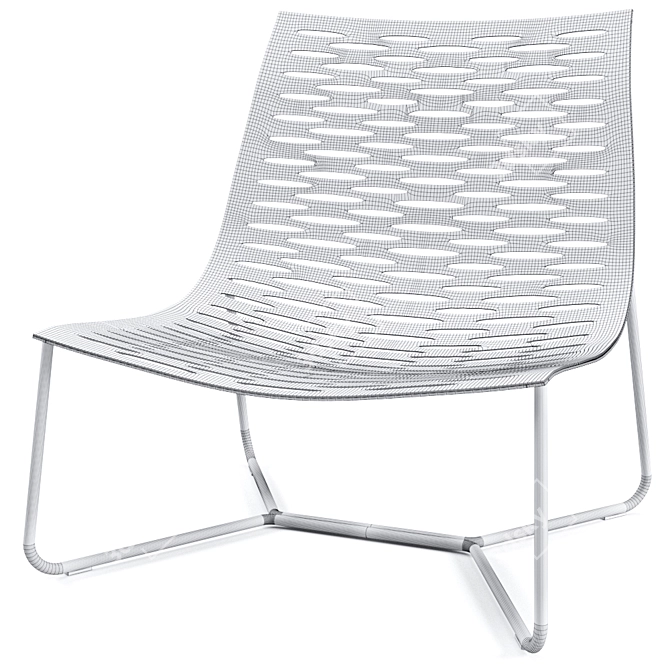 Sleek Modloft York Lounge Chair 3D model image 3