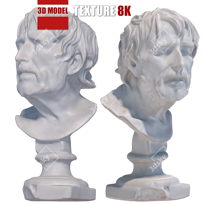 Seneca 122 Sculpture: Detailed and Realistic 3D Model 3D model image 1