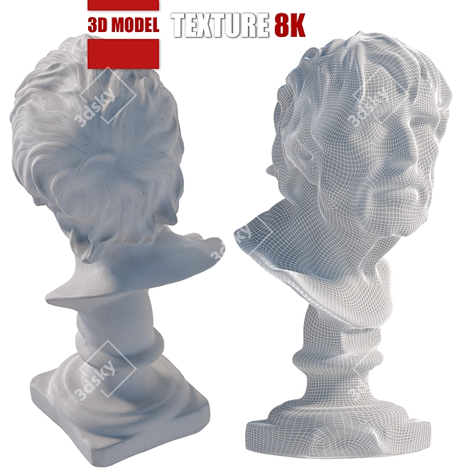 Seneca 122 Sculpture: Detailed and Realistic 3D Model 3D model image 3