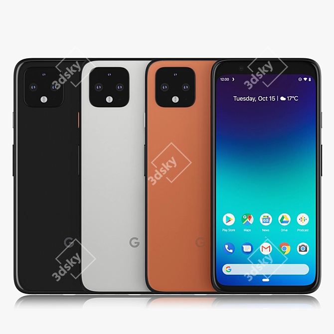 Google Pixel 4: Brilliant Colors, Superb Performance 3D model image 1