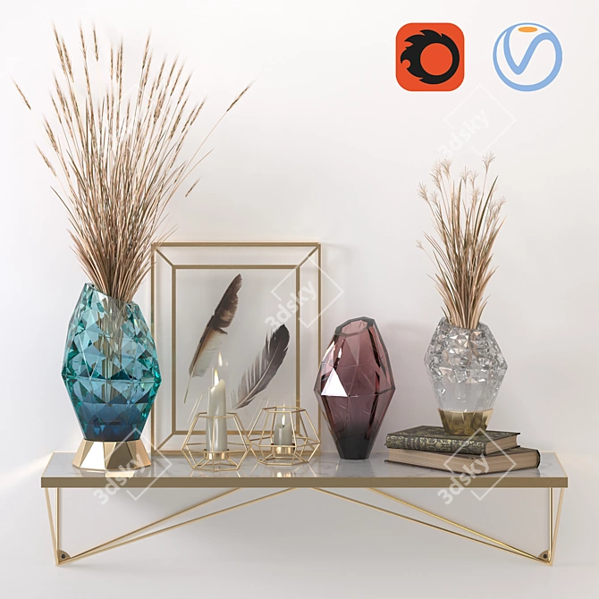 Gilded Luxe Decor Set: High Details 3D model image 1