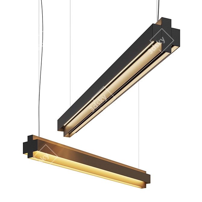 DeltaLight 5-Profile LED Strip Fixture 3D model image 1