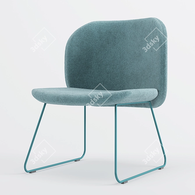 Contemporary Milan Chair in 3 Vibrant Colors 3D model image 2