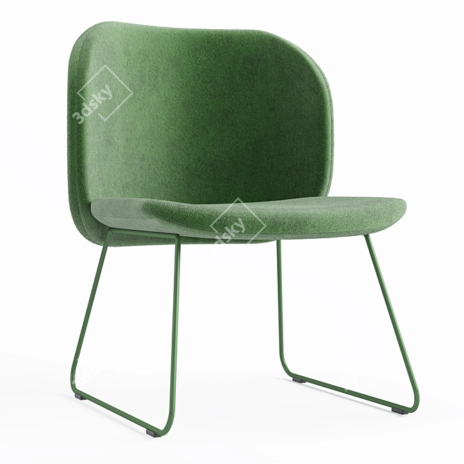 Contemporary Milan Chair in 3 Vibrant Colors 3D model image 4