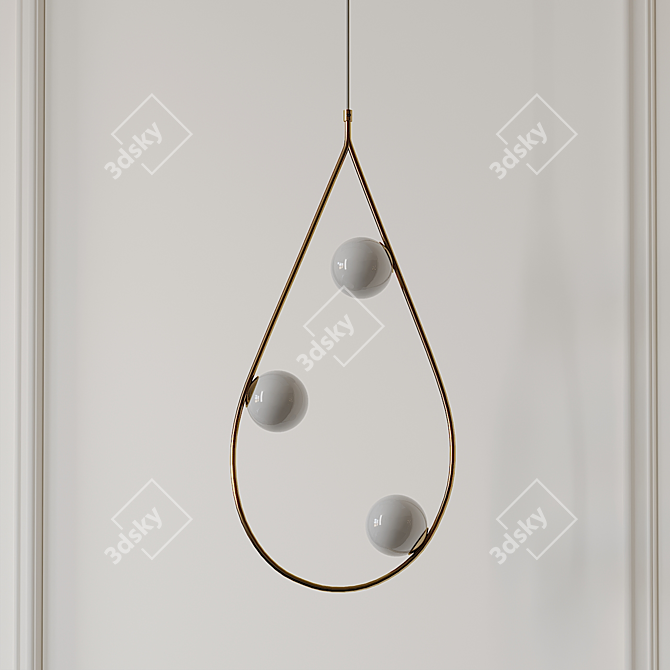 Elegant Pearls Pendant: Pholc 3D model image 2