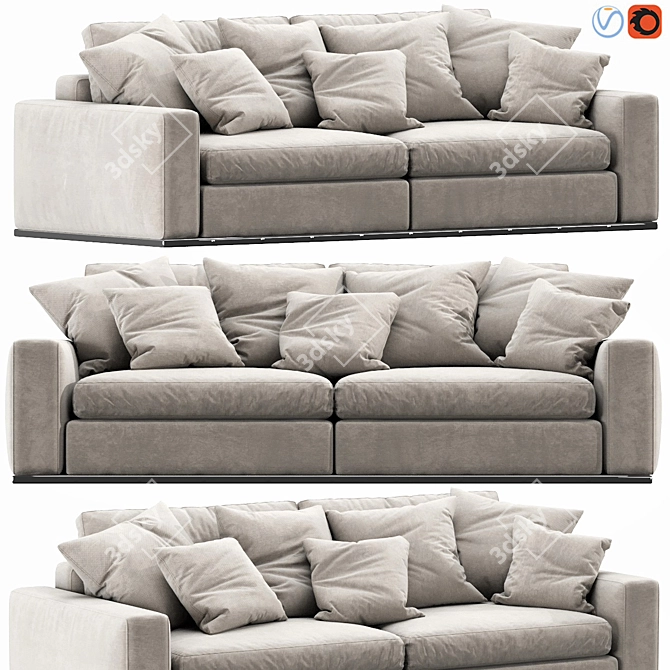 Elegant Flexform Beauty Sofa 3D model image 1