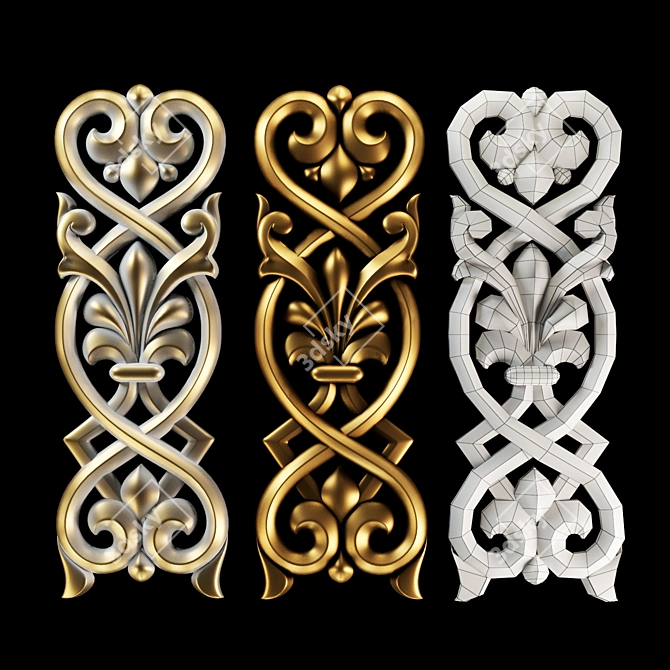 Title: Orthodox Vertical Decor 3D model image 1