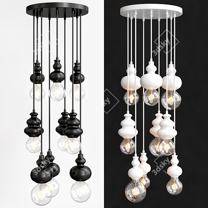 Bollero Pendant: Stylishly Illuminate Your Space 3D model image 1