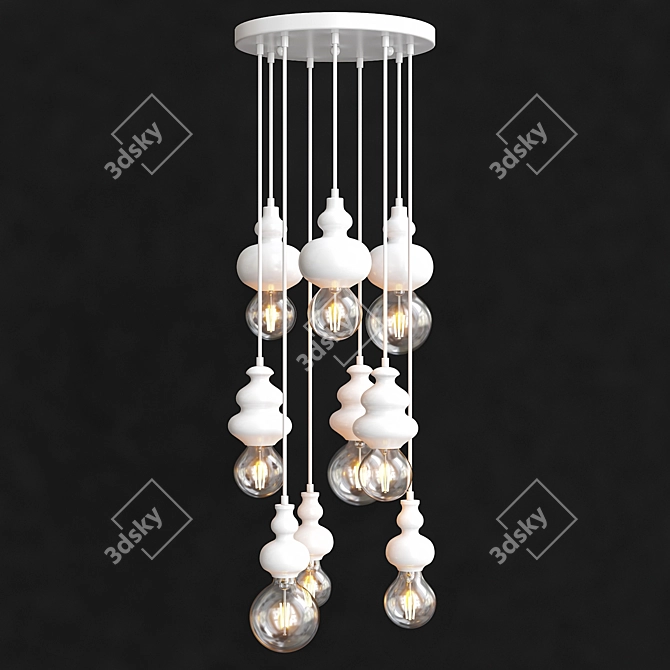 Bollero Pendant: Stylishly Illuminate Your Space 3D model image 2