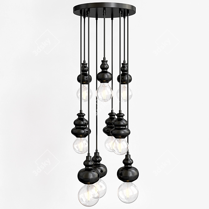Bollero Pendant: Stylishly Illuminate Your Space 3D model image 3