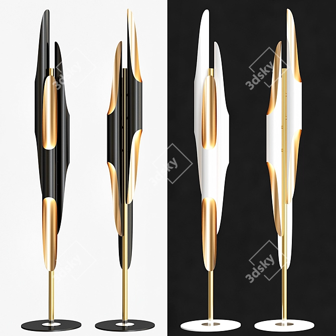 Modern Loft Coltrane Floor Lamp 3D model image 1