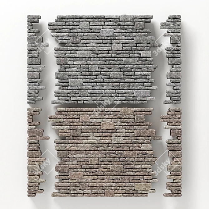 Versatile Brick Rock Texture Kit 3D model image 2