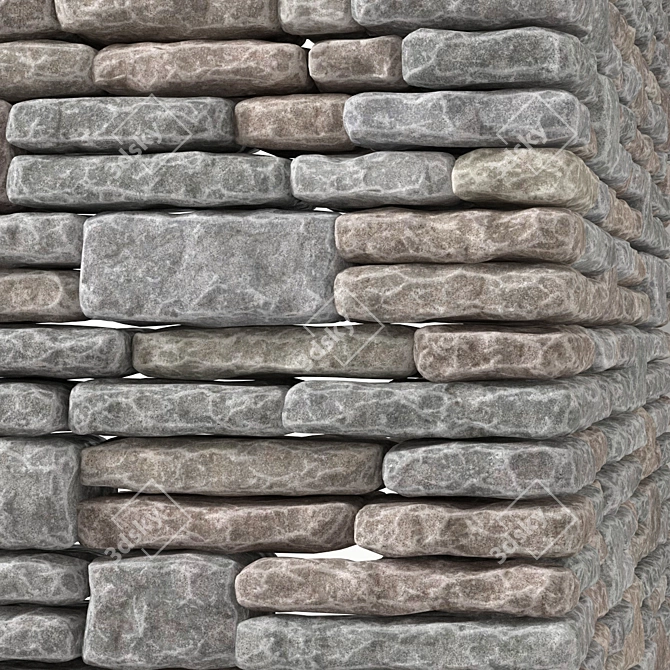 Versatile Brick Rock Texture Kit 3D model image 3