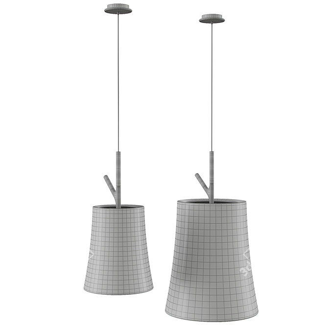 Elegant Birdie Suspension Lights 3D model image 2