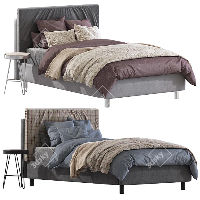 Sleek Teen Bed: Frick Basso by Twils 3D model image 2