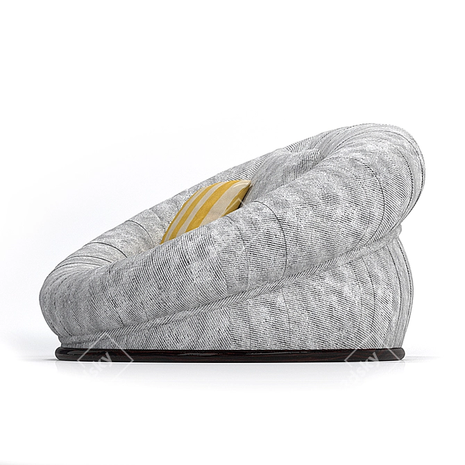 Fabric Fold Design Modern Armchair 3D model image 2