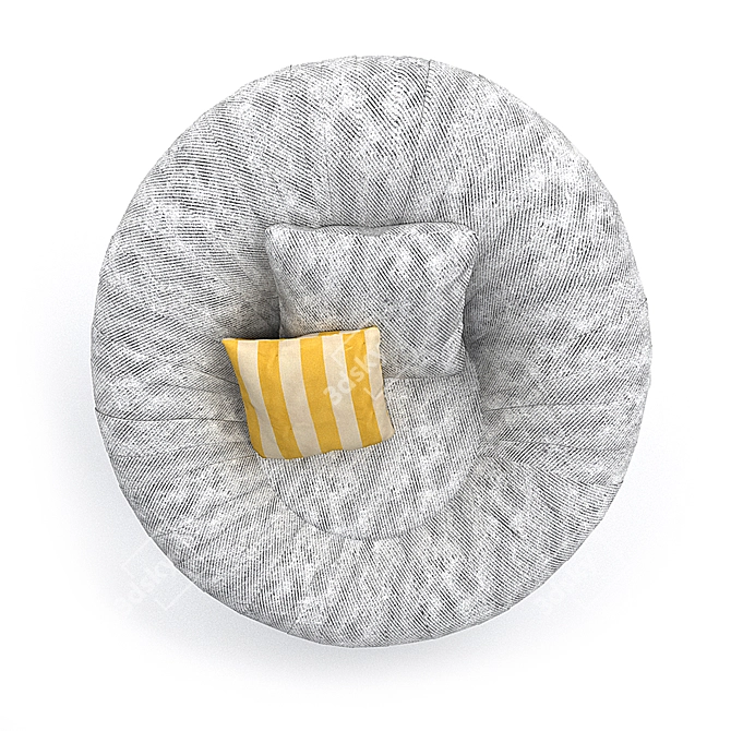 Fabric Fold Design Modern Armchair 3D model image 3