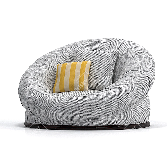 Fabric Fold Design Modern Armchair 3D model image 5