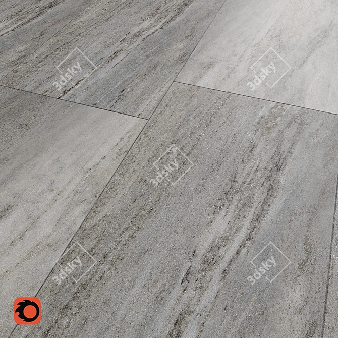 Sleek Grey Stone Tiles: Missouri Collection 3D model image 3