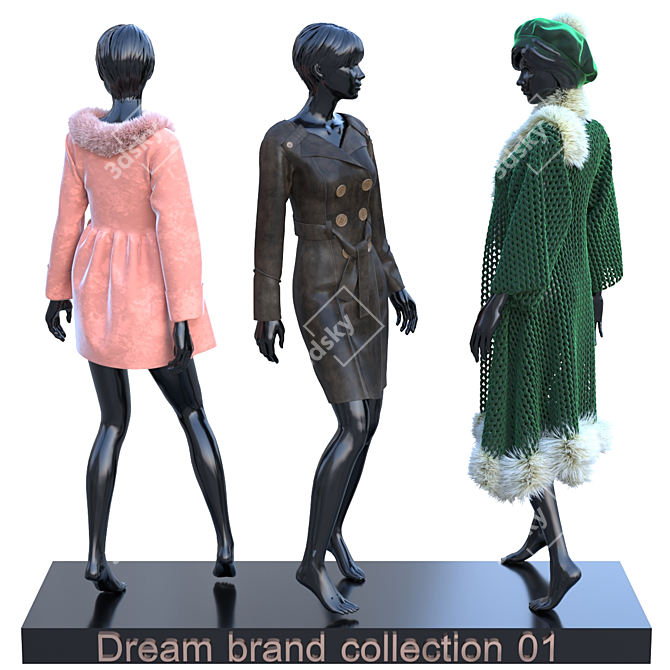  Premium Turbo Mannequin Set 3D model image 2