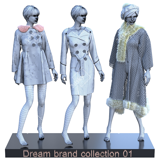  Premium Turbo Mannequin Set 3D model image 3