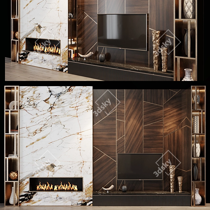 Product Title: Sleek TV Set 120 3D model image 1