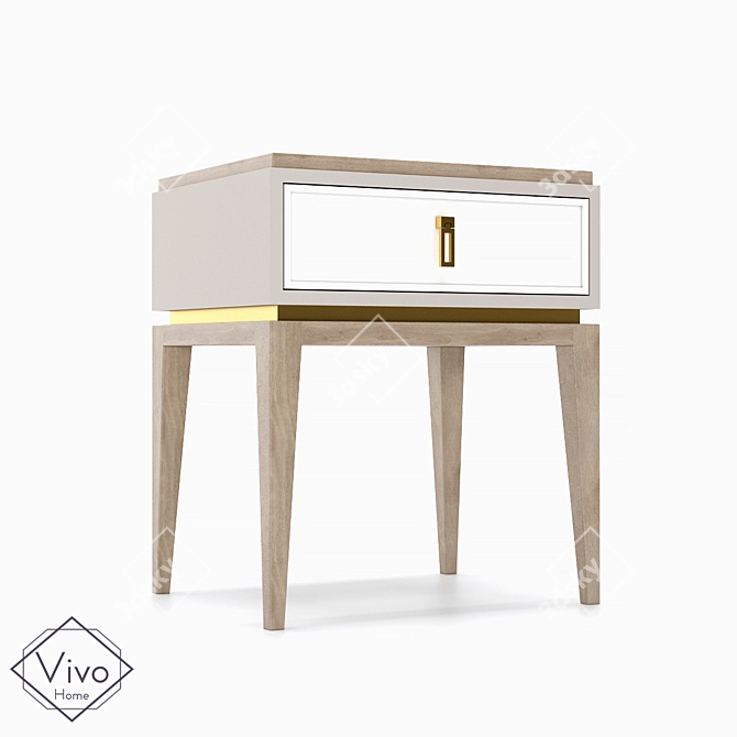 Mansouri Bedside Table: Elegant Design 3D model image 1