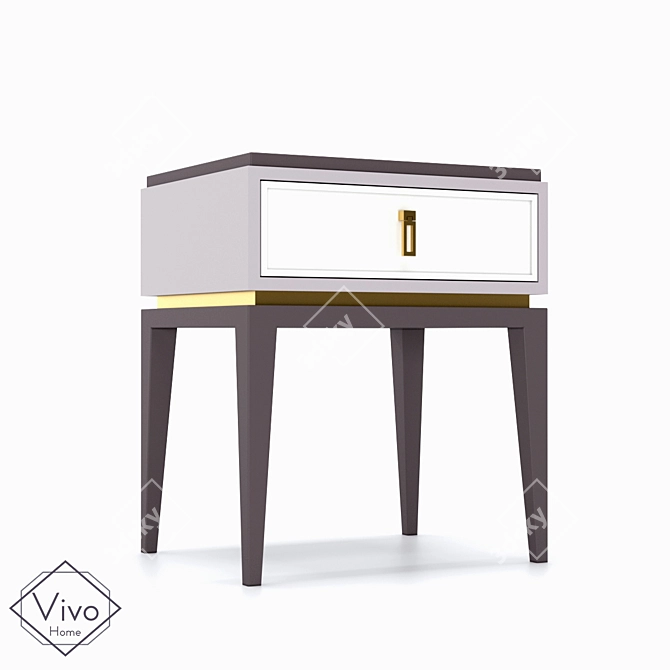 Mansouri Bedside Table: Elegant Design 3D model image 5